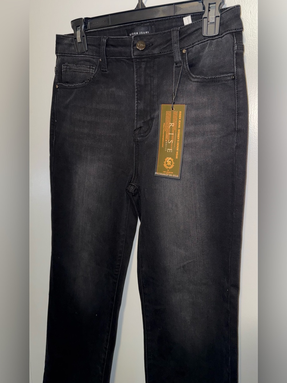 Risen Jeans Black Women’s Straight Leg Jeans - Picture 2 of 6